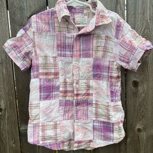 6-7y Crewcuts patchwork plaid shirt